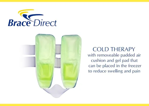 Vista 5 de Brace Direct Tobillera de gel + envoltura de hielo para pies (L/XL), estribo y férula para soporte de tobillo con hinchazón, inflamación, lesiones