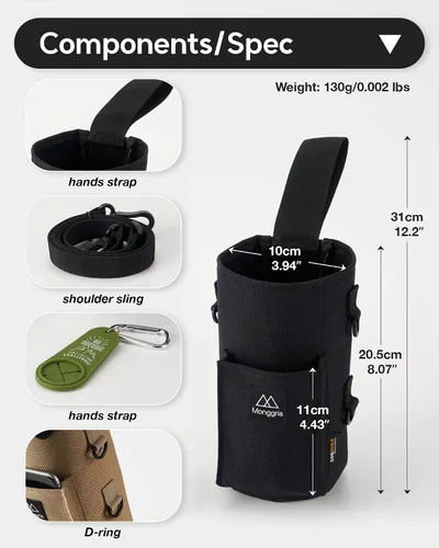 Vista 6 de Soporte magnético para botella de agua, imán integrado para una fácil fijación al equipo de ejercicio, multiusos, con eslinga, impermeable
