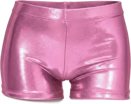 Vista 7 de Shorts de gimnasia para niñas y chicas con brillo, para danza, acrobacias o deportes, de 2-14 años 2 unidades azul profundo