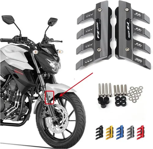 Vista 2 de Guardabarros de motocicleta con protección lateral, amortiguador de choque delantero, protector antideslizante para Yamaha FZ-25 FZ25 FZ 25