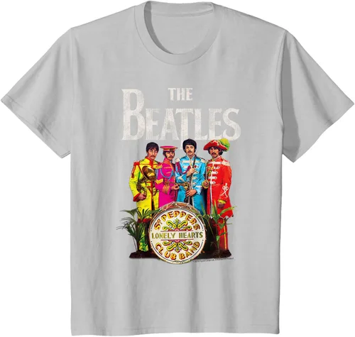 Vista 22 de The Beatles Sgt. Pepper's Lonely Hearts Camiseta de manga corta Negro