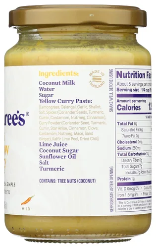 Vista 7 de WATCHAREE'S - salsa tailandesa de curry amarillo vegana auténtica receta tradicional tailandesa tarro de 12 oz