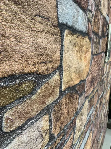 Vista 7 de Dundee Deco Paneles de pared 3D: revestimiento de pared marrón cobre con aspecto de piedra sepia, revestimiento de espuma de poliestireno