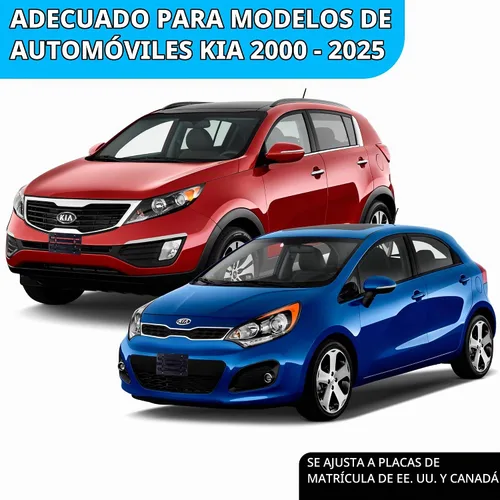 Vista 8 de Soporte de placa de parachoques delantero para Hyundai y Kia 2000-2025, juego de soportes de placa con 6 tornillos únicos y kit de llave, kit