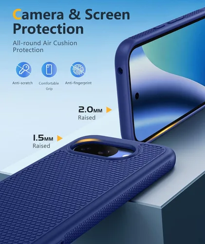 Vista 850 de FNTCASE Funda para iPhone 17 Pro: Fundas delgadas translúcidas de color azul claro compatibles con MagSafe, protección completa de la cámara