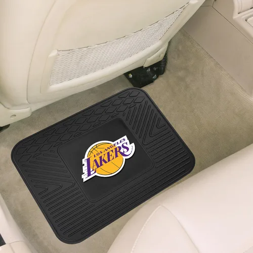 Vista 2 de FANMATS 10017 Los Angeles Lakers Back Row - Tapete utilitario para automóvil, 1 pieza, 14 pulgadas x 17 pulgadas, protección para todo