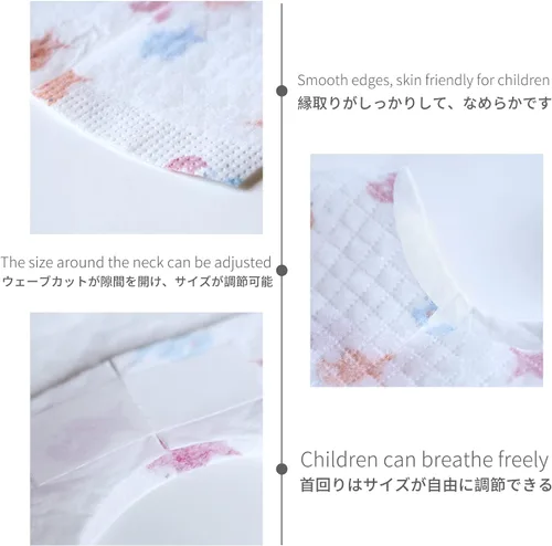 Vista 3 de Baby and Infant Disposable Travel Bibs - Soft, Leakproof, for Toddlers Babies, Feeding, Traveling, (60PCS)