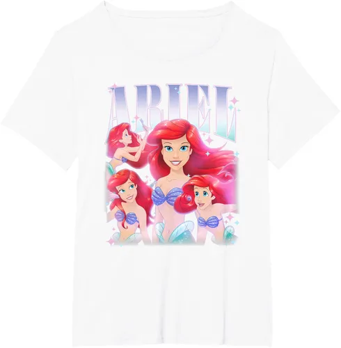 Vista 75 de Disney Camiseta de la princesa Ariel de la Sirenita Multi Pose, Negro
