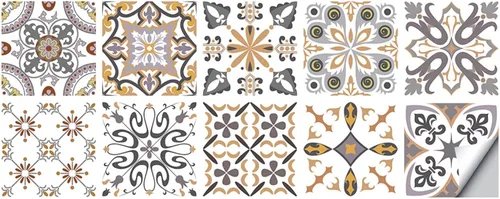 Vista 12 de 10 pegatinas decorativas autoadhesivas para azulejos, impermeables, para dormitorio, baño, escalera, decoración del hogar