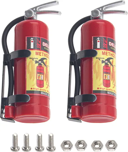 Vista 8 de Extintores de incendios a escala RC 1/10 con calcomanías, accesorios de decoración, compatibles con Traxxas TRX4 Axial SCX10 Redcat Gen7 D90 TF2