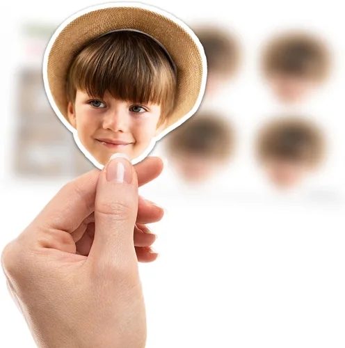 Vista 3 de MC MOTOPARTS Juego de 4 calcomanías de vinilo con diseño de imagen de fotos personalizadas, para niños, niños, niñas, bebés, bonitas imágenes