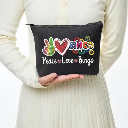 Vista 4 de JXGZSO B Caller Bag Lucky B Bag Peace Love B Funny B Player Casino Lover Regalo
