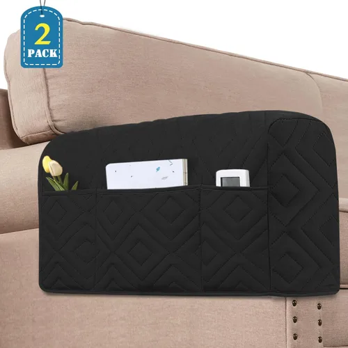 Vista 2 de Fundas para reposabrazos para sillas y sofás, protector antideslizante para brazos de sofá para perros, gatos y mascotas, resistente al agua, funda