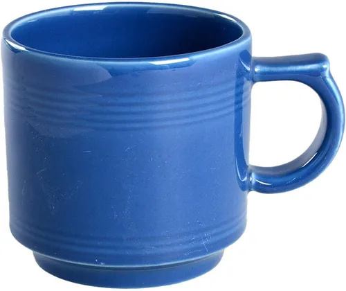 Vista 5 de Fiesta® Taza apilable de 16oz – Cerámica duradera, sin plomo, apta para lavavajillas/microondas/horno – Fabricada en EE. UU. - Dalia Narciso