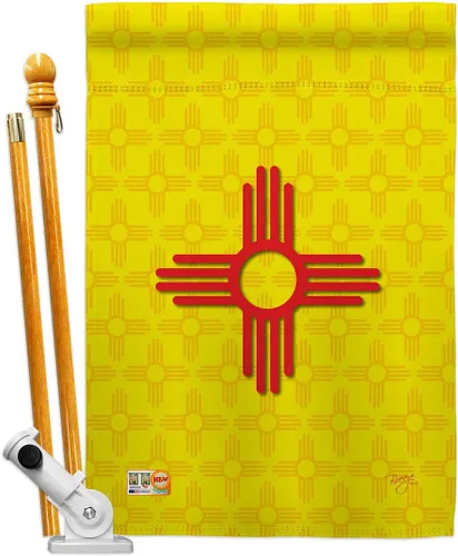 Vista 8 de Estados Nuevo México Garden House Flags Set Regional Estados Unidos Territorios Americanos República País Particular Área Pequeña Decorativa Patio