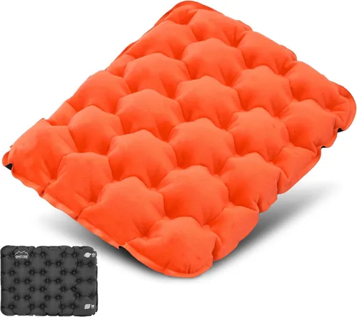 Vista 25 de ONTYZZ Cojín inflable para asiento de avión, ligero 2 piezas Negro