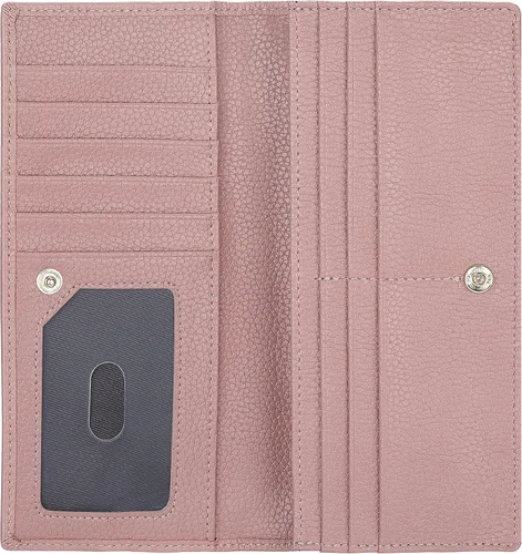 Vista 6 de Lavemi Carteras de cuero ultrafinas con bloqueo RFID para tarjetas de crédito plegables para mujeres