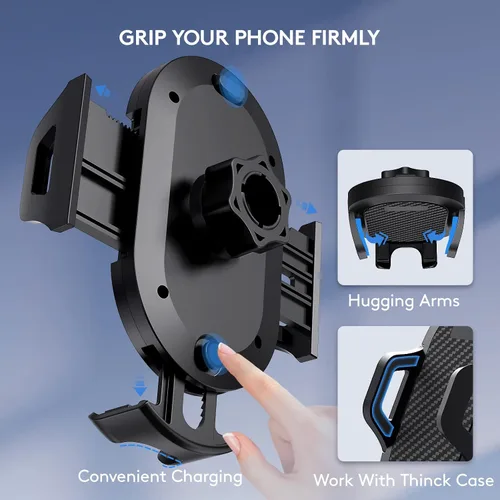 Vista 2 de Universal Car Phone Holder, Strong Suction Cup Super Stable Phone Mount for Car Fit for iPhone 17 16 15 Pro Max, 24PCS for Large Packaging Bulk