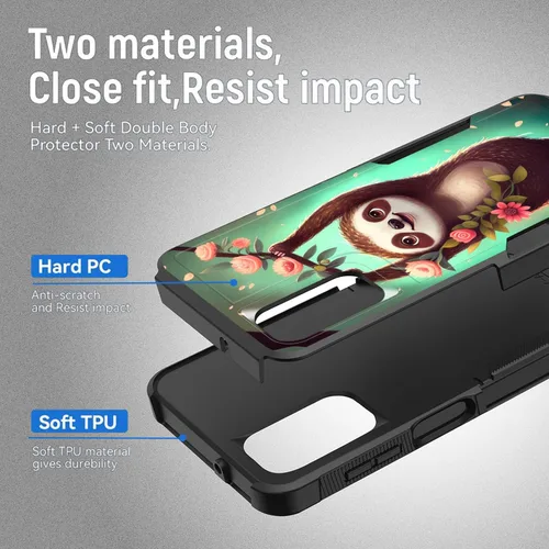 Vista 657 de Funda para Galaxy A14 5G, resistente de doble capa híbrida de policarbonato duro, goma suave, a prueba de golpes, funda protectora resistente