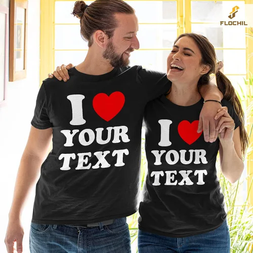 Vista 4 de Camisa personalizada con foto personalizada con texto en inglés "I Heart My Girl", regalo para ella, pareja, novia