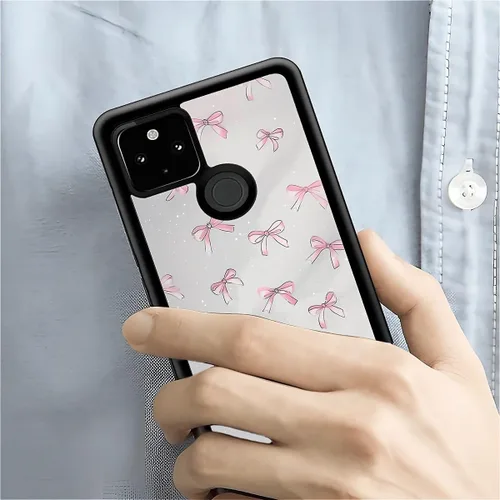 Vista 219 de Compatible con Google Pixel 4A 5G Mobile Case Creative Acrylic Panel trasero Silicona Protección Grip especialmente diseñado para Google Pixel 4A 5G