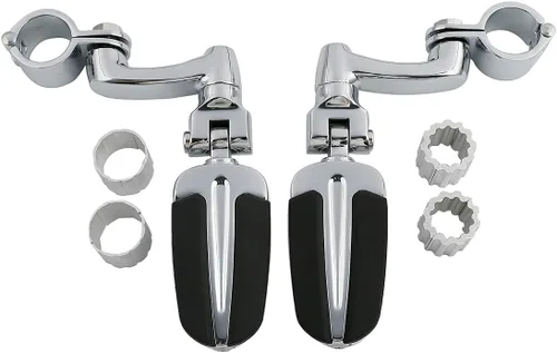Vista 40 de TCT-MOTORPARTS Soportes de clavijas de pie de barra de carretera negro para Harley Touring 22/25/32/1.378 in