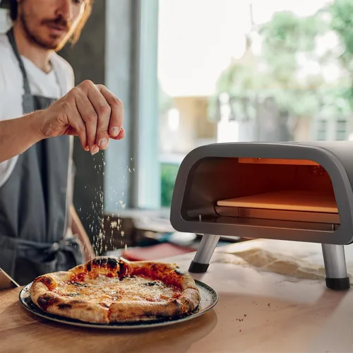 Vista 7 de Newair Horno eléctrico portátil de pizza de 12 pulgadas Máquina de pizza de encimera de 900 °F para uso en interiores y exteriores Elementos