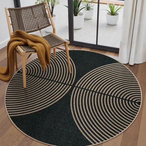 Vista 74 de Lahome Tapetes geométricos para puerta de interior para entrada, alfombra antideslizante lavable de 2 x 3 negro / neutro