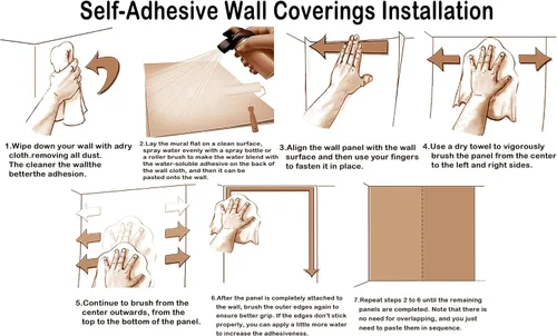 Vista 3 de Murales de pared de tamaño personalizado, murales de pared autoadhesivos removibles para despegar y pegar, papel tapiz de fotos grande, adhesivo