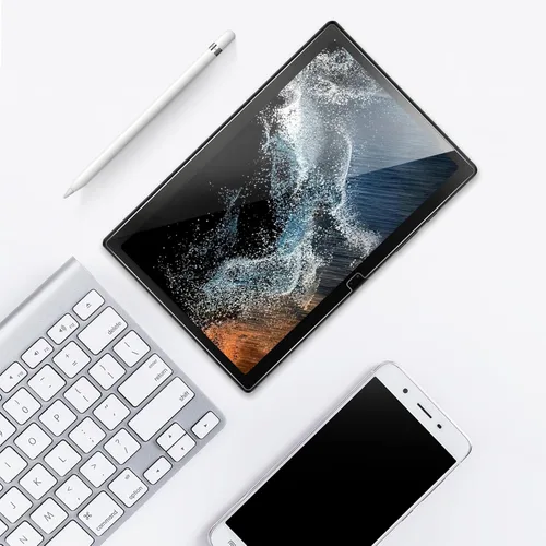 Vista 4 de SPARIN Paquete de 2 protectores de pantalla para Galaxy Tab A8 de 10.5 pulgadas 2022 (SM-X200/X205/X207), película transparente HD de vidrio