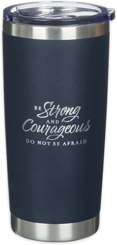 Vista 22 de Christian Art Gifts - Taza de viaje de acero inoxidable con aislamiento al vacío de doble pared de 18 oz, color negro mate, con tapa para hombres