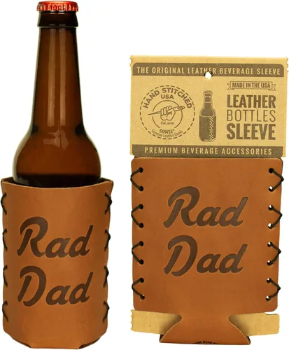 Vista 8 de Oowee - Fundas de cuero genuino para botellas, se adapta a botellas de cerveza de cuello largo de 12 onzas, soporte para botellas o abrazaderas
