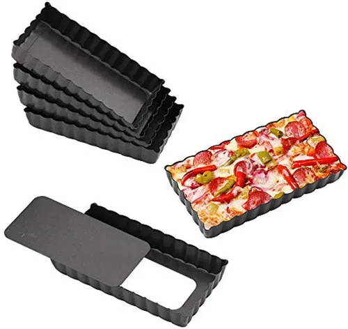 Vista 10 de Gutsdoor Molde para tartas de queso de 5 pulgadas con parte inferior extraíble, moldes para tartas de quiche, antiadherentes, redondas
