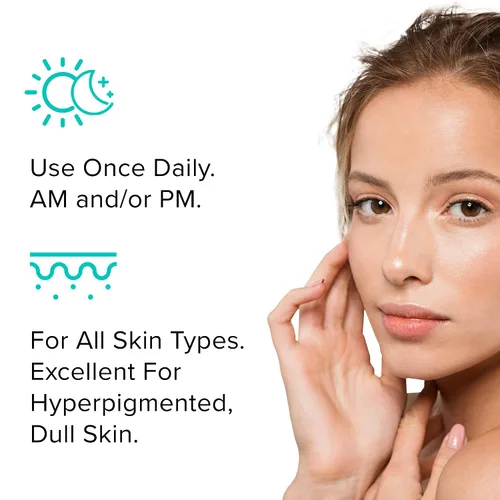 Vista 4 de ClarityRx Let There Be Light Potente suero facial iluminador, tratamiento hidratante natural a base de plantas con ácido hialurónico