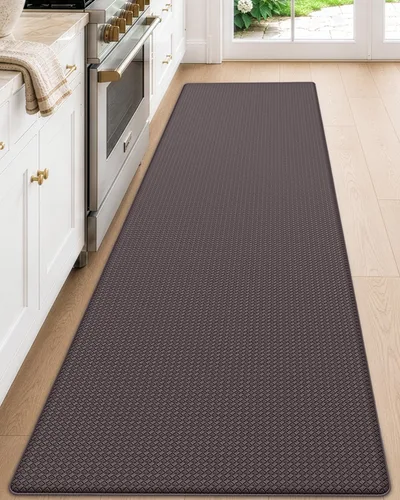 Vista 27 de DEXI Alfombrillas de Cocina Acolchadas Anti Fatiga, 17x59, Alfombra de Pasillo para Estar de Pie Impermeable, Espuma Viscoelástica Cómoda Acolchada