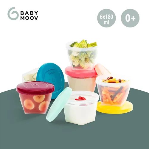 Vista 3 de Babymoov – 4 piezas contenedores de almacenamiento de alimentos.