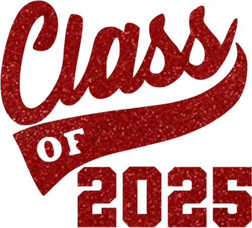 Vista 12 de Adhesivo de graduación para planchar en la clase de 2025, calcomanía para camiseta de secundaria universitaria, parche de graduación HTV