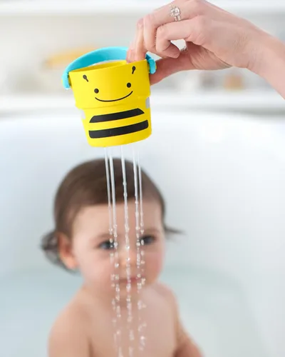 Vista 2 de Cubetas Skip Hop Zoo para juego durante el baño de niños, apilables, varios diseños Árbol