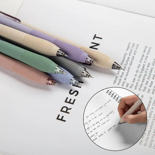 Vista 5 de Linbsunne Bolígrafos de gel de tinta color negro para oficina, de punta fina de 0.5 mm, de trabajo retráctil de escritura suave (12 unidades)