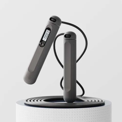 Vista 2 de Cuerda de saltar inalámbrica con contador para fitness, cuerda de saltar inteligente ajustable para hombres, mujeres, niños, boxeo de velocidad al