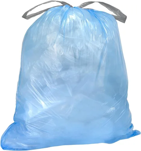 Vista 6 de Plasticplace Bolsas de basura de ajuste personalizado, compatibles con simplehuman Code K (100 unidades) con cordón azul tintado de 10 galones / 38