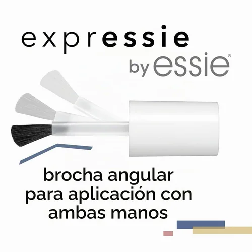 Vista 5 de Essie Expressie - Esmalte de uñas de secado rápido Peachy Beige, vegano, para escritorio, 0.33 fl oz 140 Desk Mani