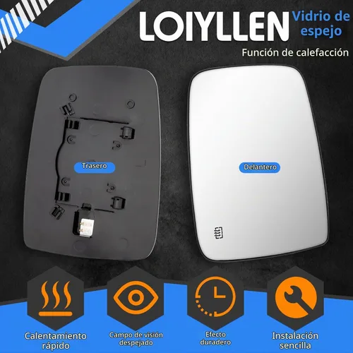 Vista 2 de Espejo lateral del conductor de repuesto para Dodge Ram 1500 2500 2012 2013 2014 2015 2016 2017 2018 2018 – Cristal convexo, espejo retrovisor
