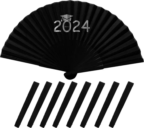 Vista 10 de Ventiladores personalizados de mano personalizados, ventilador plegable de mano, ventilador chino de tela oriental para graduación de baile