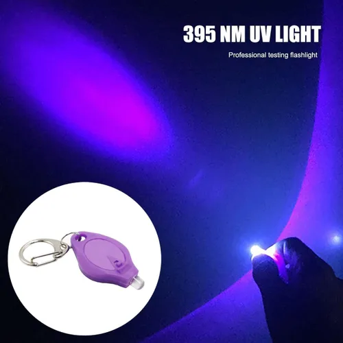 Vista 7 de Pocketman Mini llavero de luz 395UV linterna pequeña kit de antorcha de luz negra con llavero (10 piezas)