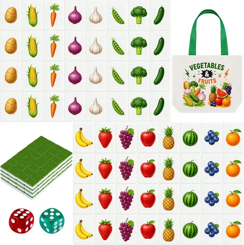Vista 10 de Hollowfly 2 Jugadores Mahjong Bloque Set Animales