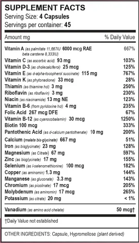 Vista 3 de Multivitaminas bariátricas, fórmula multi-estándar: 180