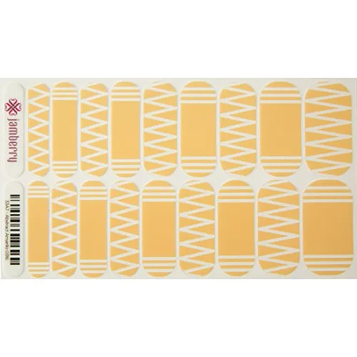 Vista 2 de Jamberry Envolturas de uñas: amarillo abstracto (hoja completa)