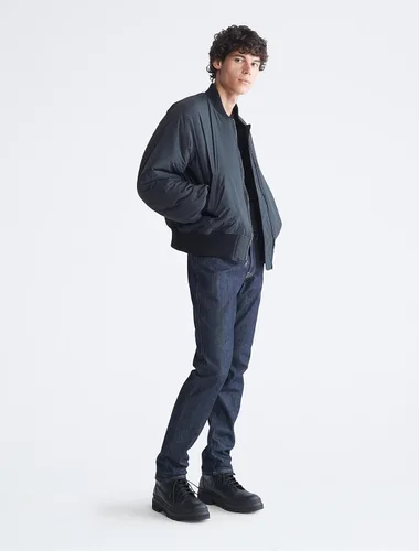 Vista 4 de Calvin Klein Chaqueta bomber con cremallera con logotipo mate para hombre de Calvin Klein
