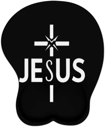 Vista 28 de Mousepad Blessed Religious Cross Ergonomic Wrist Support Non-Slip Base Mouse Mat with Wrist Rest Computer Mousemat for Desk Work Accessories Pad